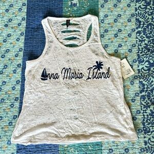 Alvin’s Island Anna Maria Island White Tank Top